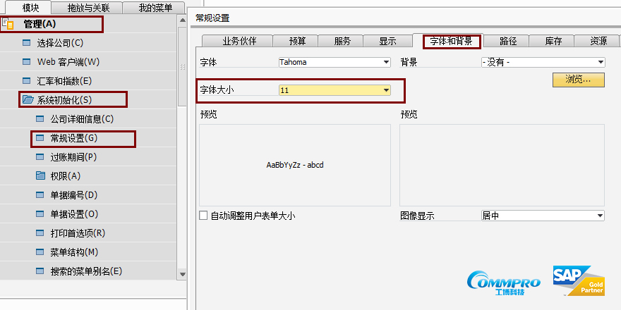 SAP B1系統(tǒng)字體怎么調(diào)大？